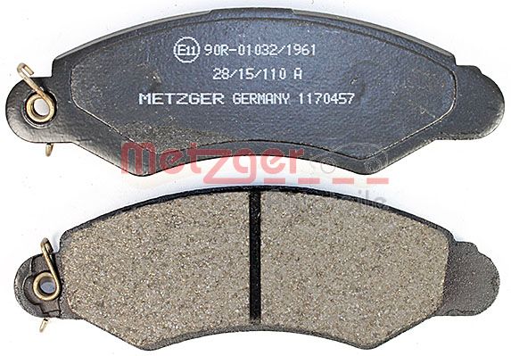 METZGER 1170457 Bremsbelagsatz, Scheibenbremse